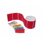 Colored Labels for Coin Bags, Dimes, Green, 200/roll