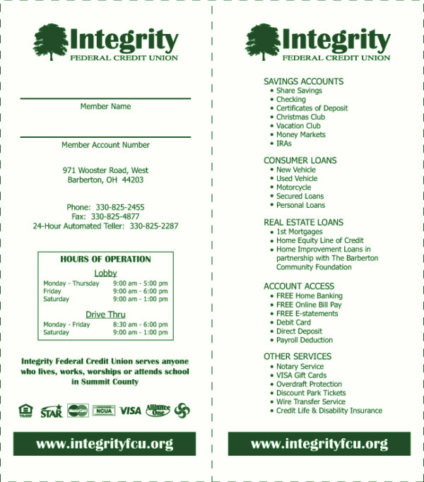 2262.INTEGRITY Breckenridge Financial Supplies