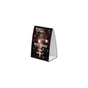 2026 Holiday Closing Tent Cards, 5-1/2" x 5-1/2" Printed full bleed on both sides