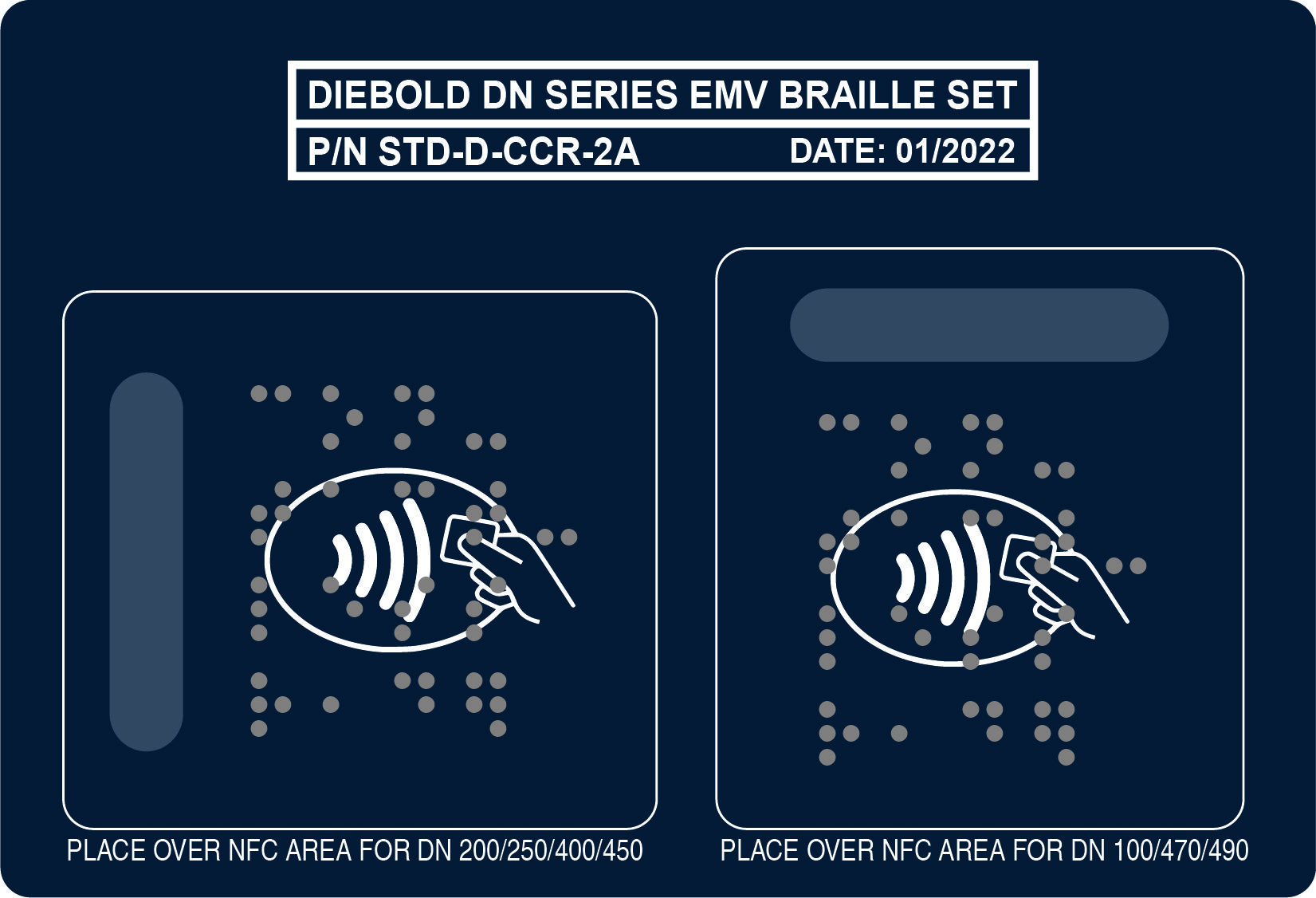 DN Series Contactless Reader Braille Decal Set – Breckenridge Financial  Supplies