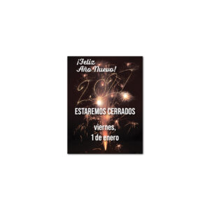 2026 Holiday Spanish Closing Posters, 8-1/2" x 11" Printed Full Bleed Both Sides