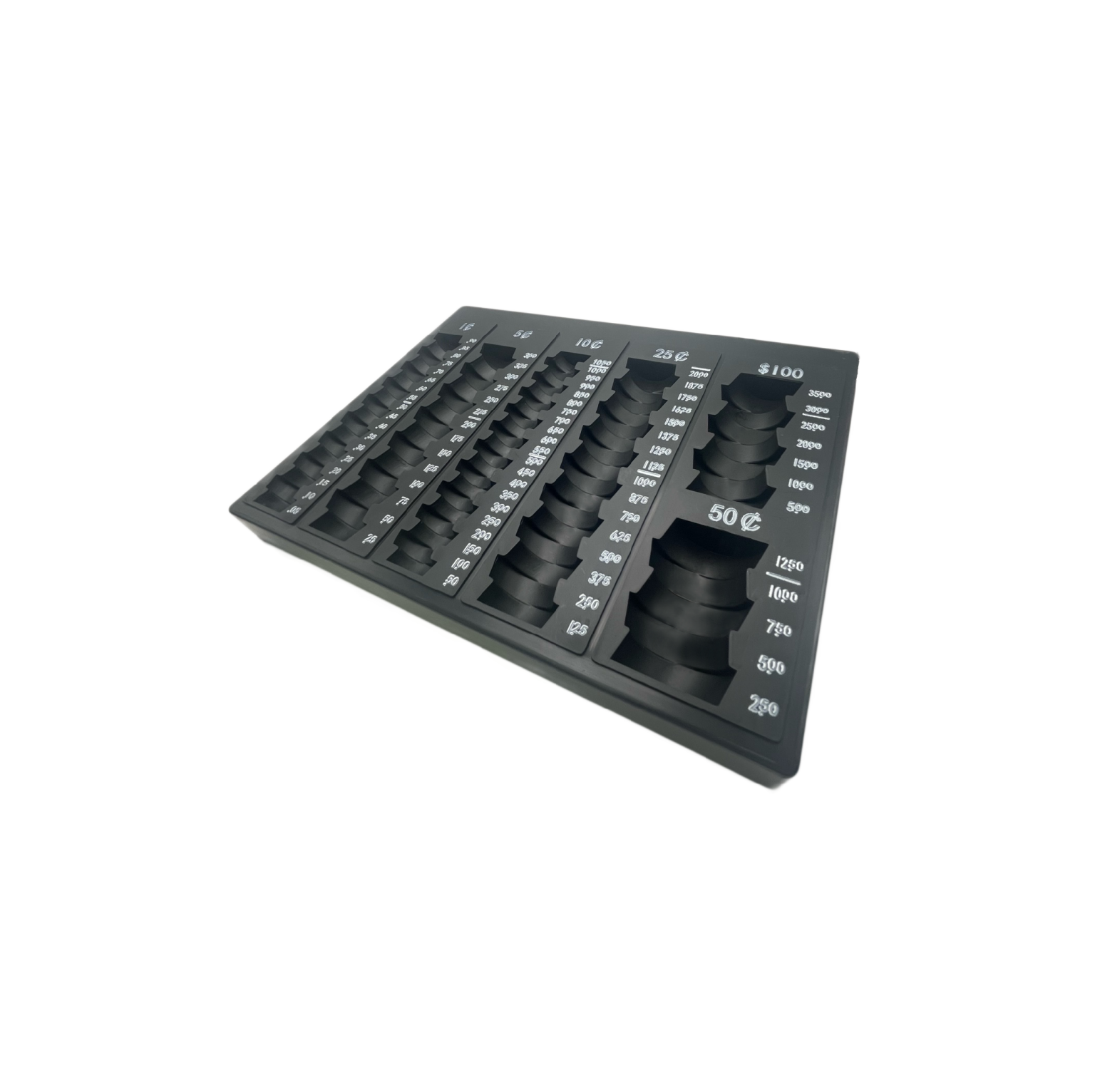 Self Counting Loose Coin Tray Black 1/pkg Breckenridge Financial