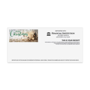 Holiday Teller Receipts, Printed Four-color litho, 2,500/case