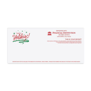Holiday Teller Receipts, Printed Two-color litho, 2,500/case