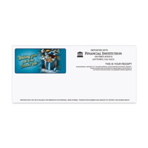 Holiday Teller Receipts, Printed Four-color litho, 2,500/case