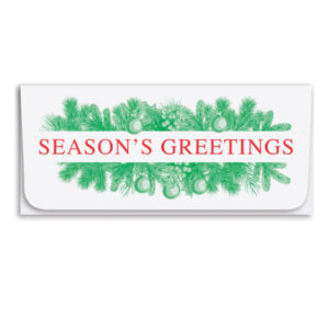 Holiday Currency Envelopes printed One and Two-color litho with White Sealing Envelopes, 500/box